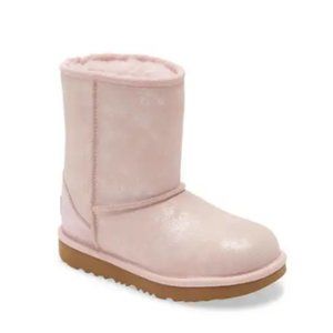 UGG Classic II Shimmer Metallic Bootie in Pink Toddler Size 11